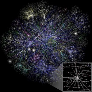 Mapa parcial de Internet. Imagen: The Opte Project (Licencia CC)